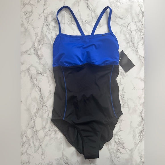 NIKE One Piece cross straps swimsuit swim large NWT - Picture 1 of 4